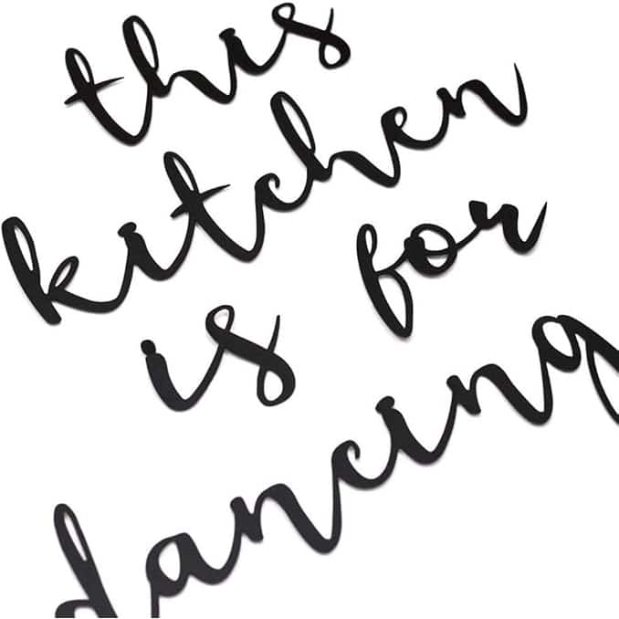 This Kitchen Is For Dancing Metal Wall Art - 5-Pieces Kitchen Decor