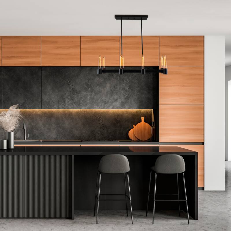 Eglo Broyles 8-light Matte Black Pendant - Matte Black