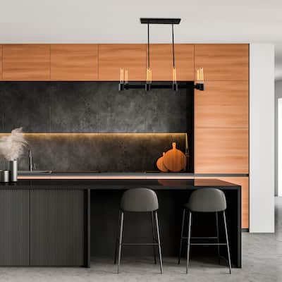 Eglo Broyles 8-light Matte Black Pendant