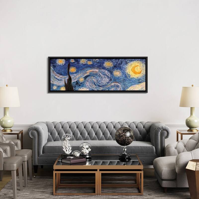 iCanvas "The Starry Night" by Vincent van Gogh Framed Canvas Print