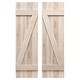 preview thumbnail 2 of 5, Z Board & Batten Exterior Shutters Pair 36" - Whitewash
