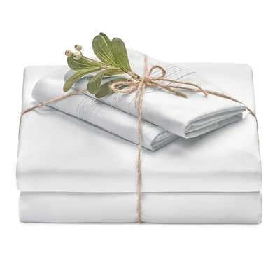 Chanasya Solid Color Embroidered Ultra Soft Luxury Microfiber Sheet Set