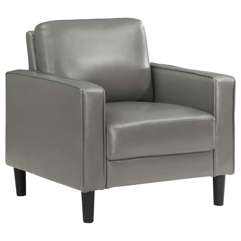 Ruth Transitional Upholstered Track Arm Accent Chair - Grey