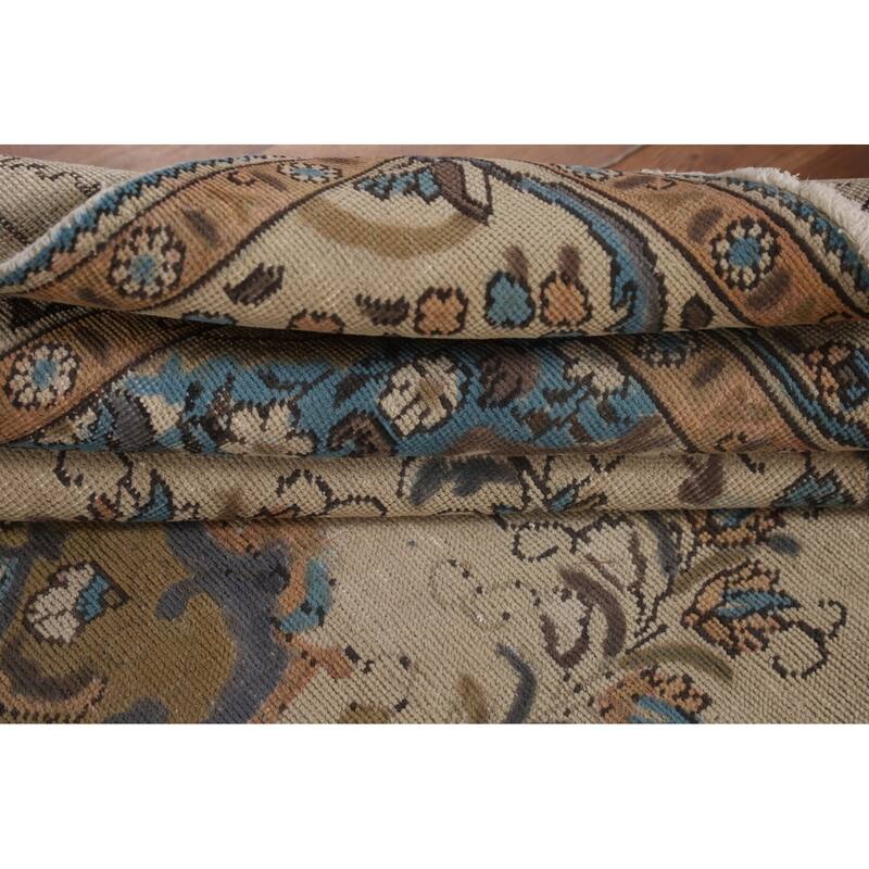 Tabriz Persian Vintage Rug Hand-Knotted Traditional Wool Carpet - 6'5"x 9'7"