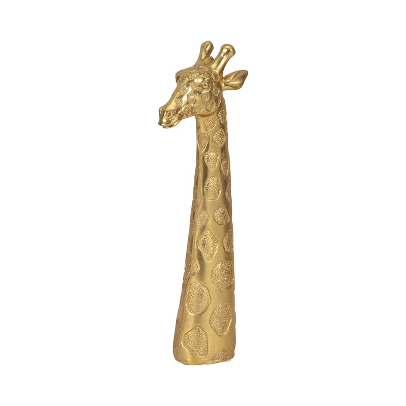 Sagebrook Home Giraffe Head Tabletop Decor, Gold