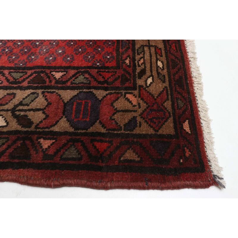 ECARPETGALLERY Hand-knotted Andelz Red Wool Rug - 3'4 x 9'10