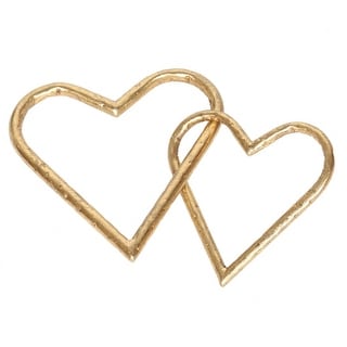 6 Inch And 8 Inch Double Gold Heart Decoration