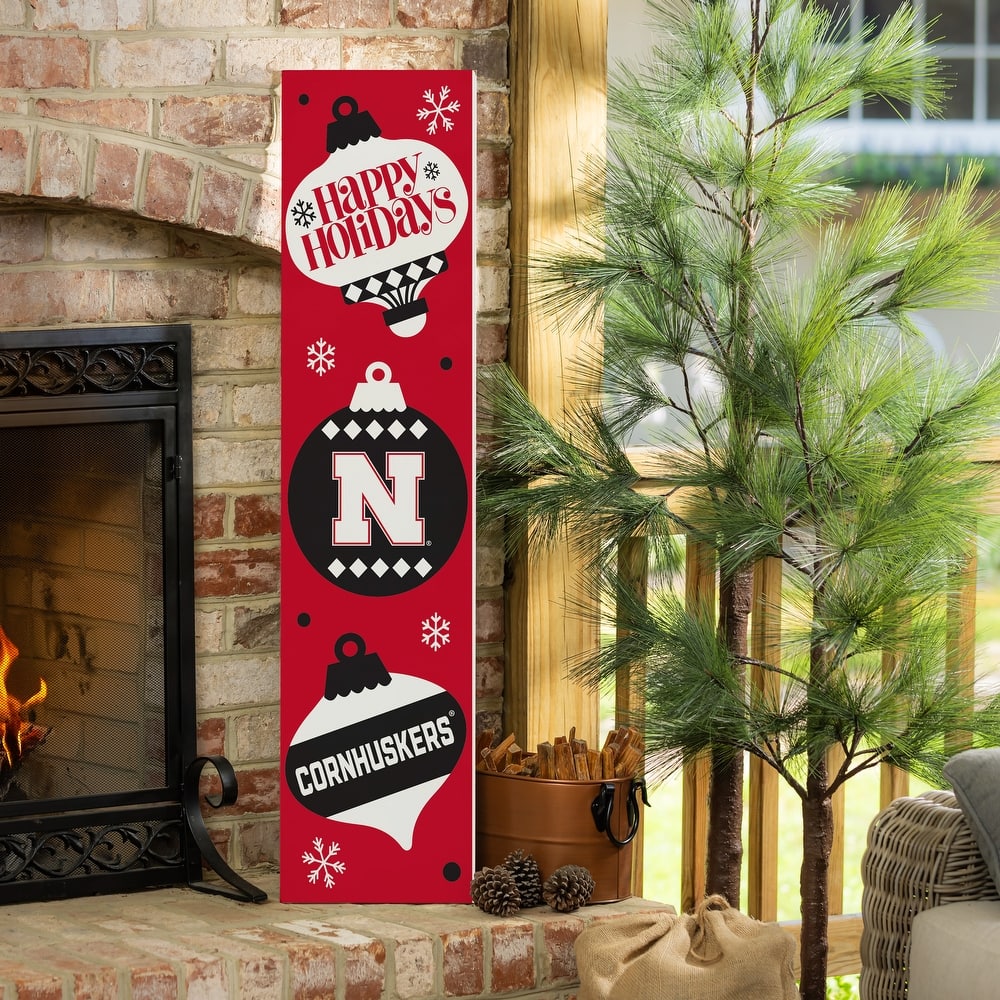 47" Double Sided Seasonal Porch Leaner, University of Nebraska - 47" x 11.25"