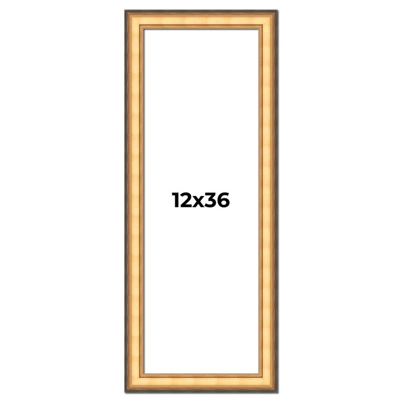 12x36 Frame Gold Plein Aire Solid Wood Picture Frame Width 2 Inches |