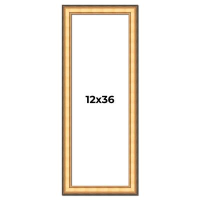 12x36 Frame Gold Plein Aire Solid Wood Picture Frame Width 2 Inches |
