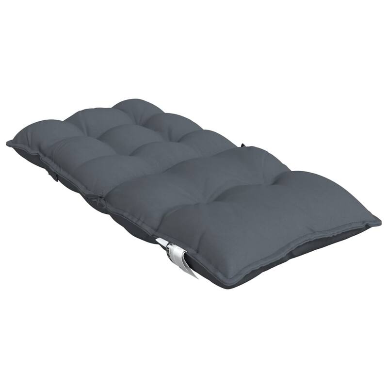 vidaXL Lowback Chair Cushion Set of 4 Anthracite - 19.7 x 39.4 x 2.8 in.