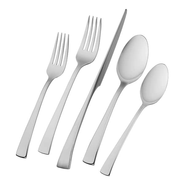 24-Piece Black Silverware Set with Steak Knives, Unique Flower