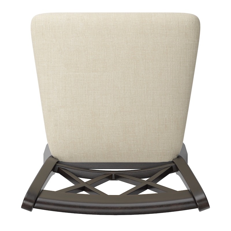 Eleanor Double X Back Wood Swivel Bar Stool by iNSPIRE Q Classic
