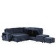 preview thumbnail 6 of 58, L Shaped Polyester Sectional Sofa with USB Ports and Cup Holders