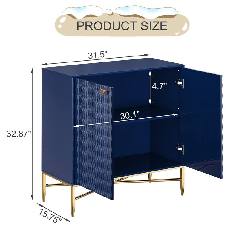 2 Door White Locker Accent Cabinet