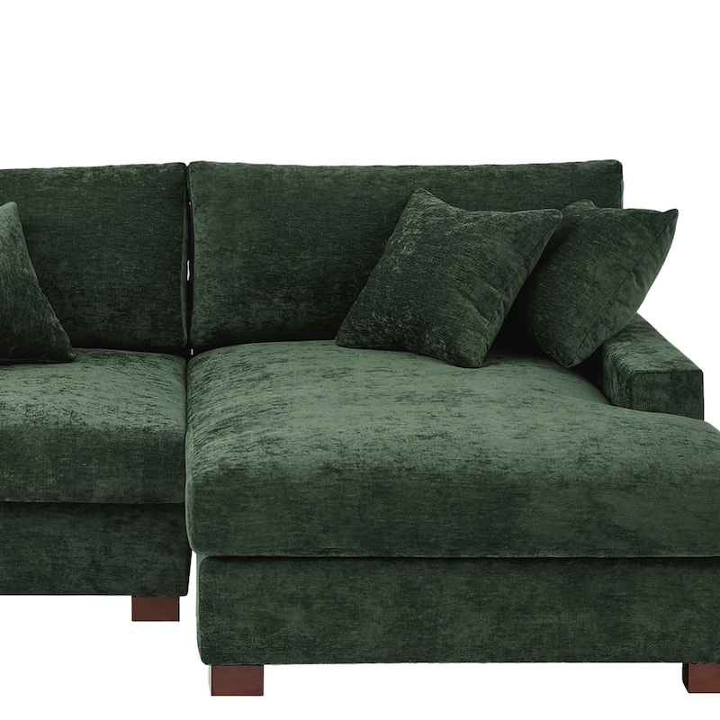 Oversized Modern Chenille Modular Sectional Sofa with Chaise
