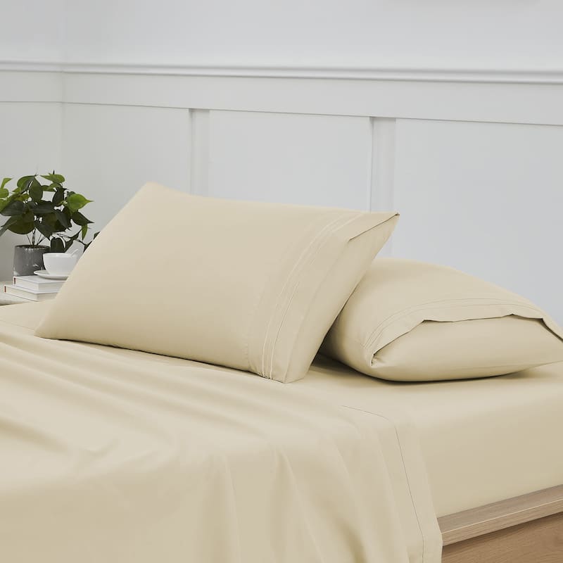 Sweet Home Collection Luxury Embroidered Ultra Soft Microfiber Pillowcases 2 Pack
