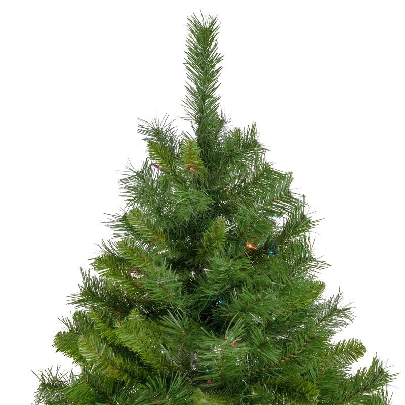 7.5' Chatham Pine Artificial Christmas Tree, Multi-Color Lights - 7.5 Foot