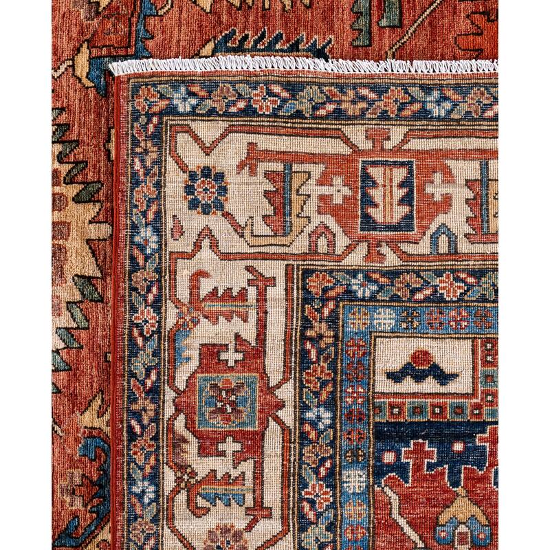 Serapi One-of-a-Kind Hand-Knotted Area Rug - Red - 9' 0" x 11' 9"