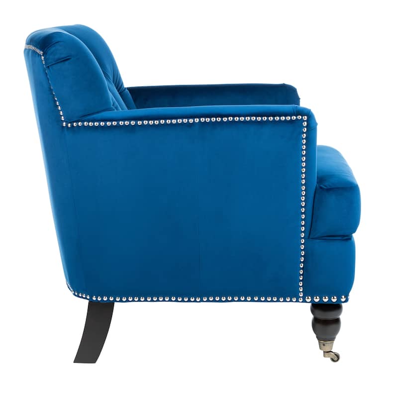 SAFAVIEH Tori Antiqued Tufted Club Chair - 28" x 34.4" x 32.7". - 28"W x 34"D x 33"H