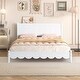 preview thumbnail 2 of 16, Retro Style Queen Size Wooden Platform Bed Frame and Rectangular Headboard