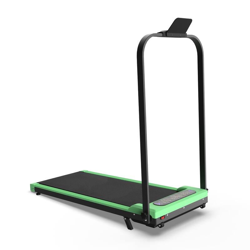 Foldable Treadmill with Handle Bar Incline, 2 in 1 Upgrade Portable Under Desk Walking Pad and Vibration Pad with Remote Control