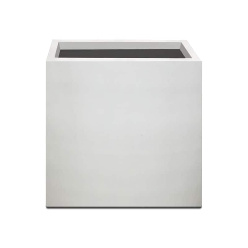 Kante 12" W Square Lightweight Metal Indoor Outdoor Planter Pot w/ Drainage Hole