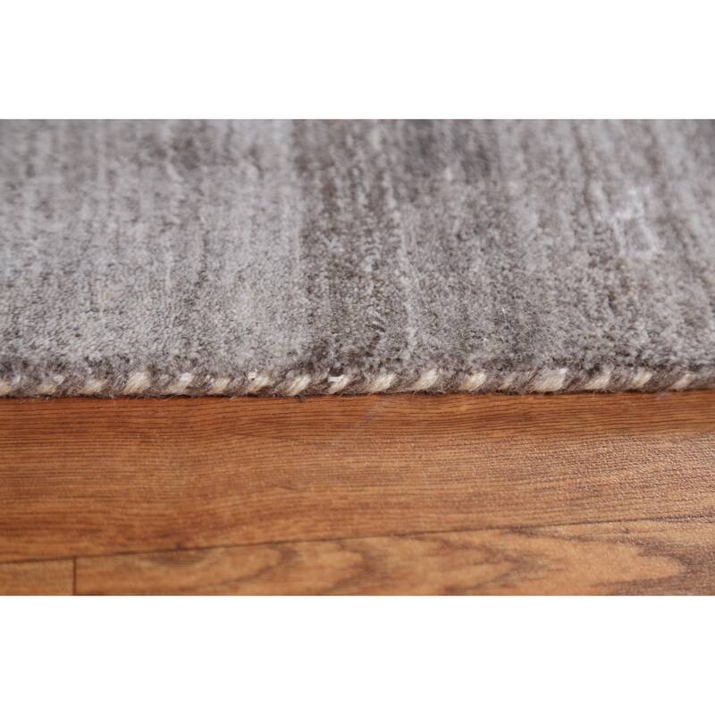 Contemporary Oriental Gabbeh Wool Area Rug Hand-knotted Foyer Carpet - 5'5" x 7'8"