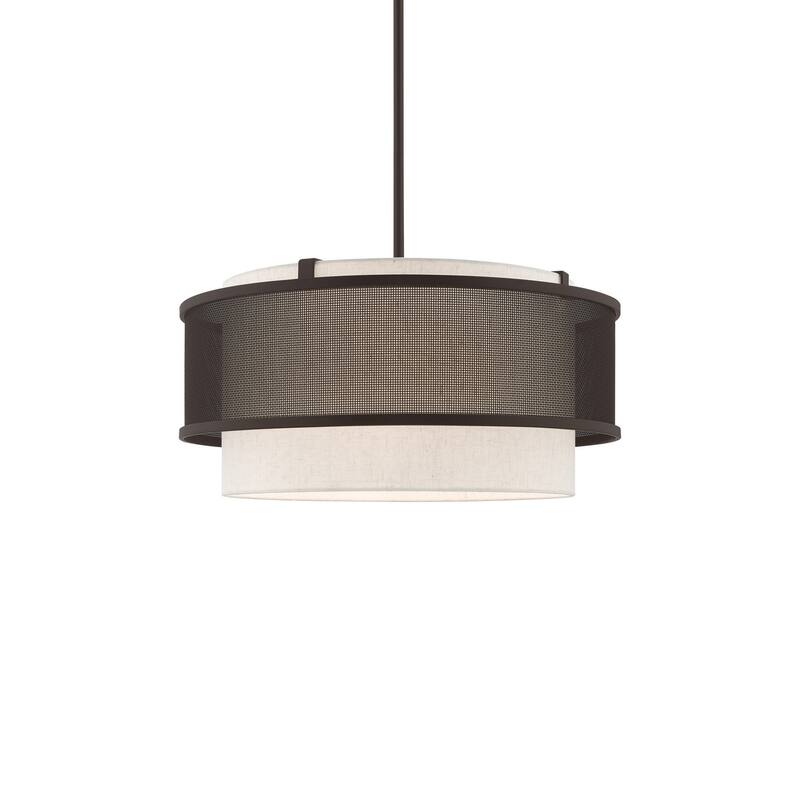 Livex Lighting Braddock 4 Light 20" Wide Drum Chandelier - Bronze