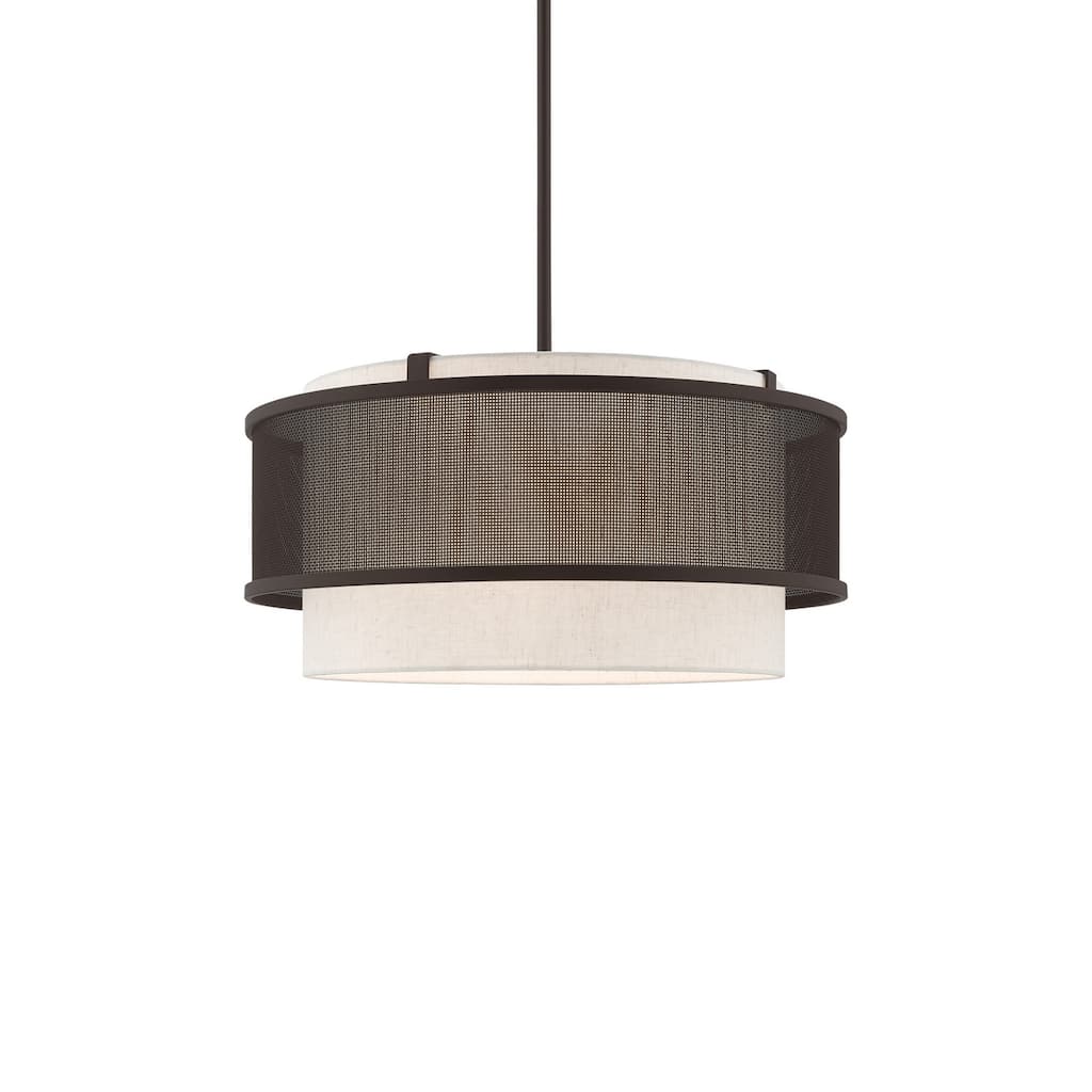 Livex Lighting Braddock 4 Light 20" Wide Drum Chandelier