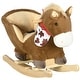 preview thumbnail 11 of 18, Plush Bunny Rabbit Rocking Horse with Sounds, Safety Seatbelt, and High Back - Baby Rocker for Toddlers 18-36 Months Brown