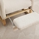 preview thumbnail 35 of 59, Mid-Century Modern Nursery Rocking Armchair Glider Rocker With Retractable Footrest For Living Room