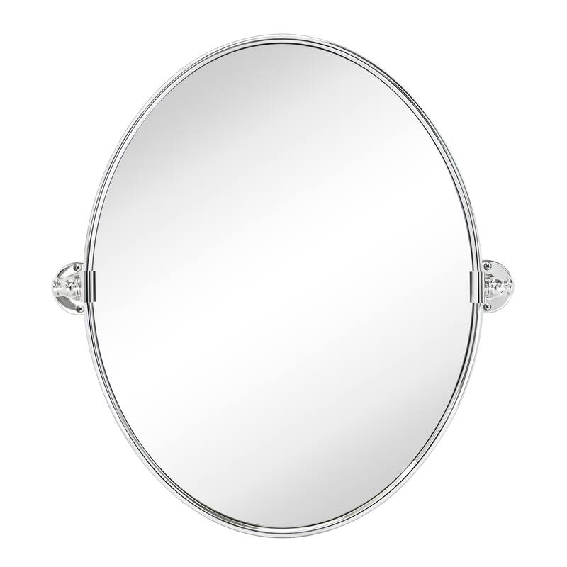 TEHOME Luecinda Oval Metal Wall Mirror