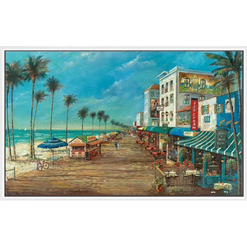"A Day On The Boardwalk" by Ruane Manning Print on Floating Canvas
