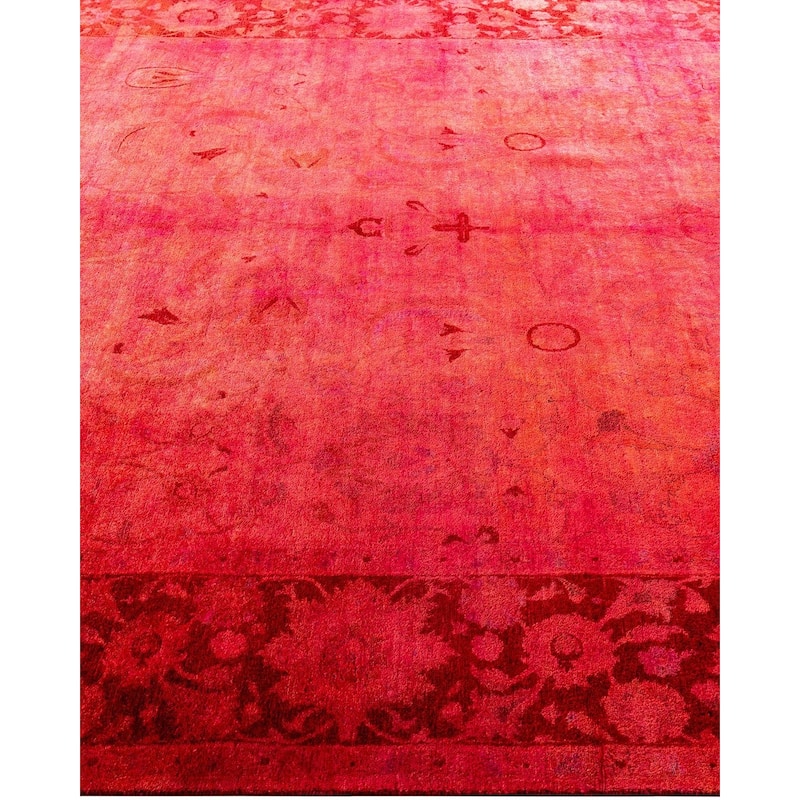 Contemporary Overdyed Wool Hand Knotted Area Rug - 6' 2" x 9' 1"