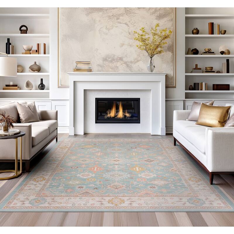 Crosswood Ellen Traditional Floral Indoor Polyester Area Rug