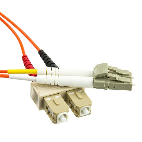 Shop Lc Sc Om1 Multimode Duplex Fiber Optic Cable 62 5 125 3 Meter 10 Foot Overstock 22838869