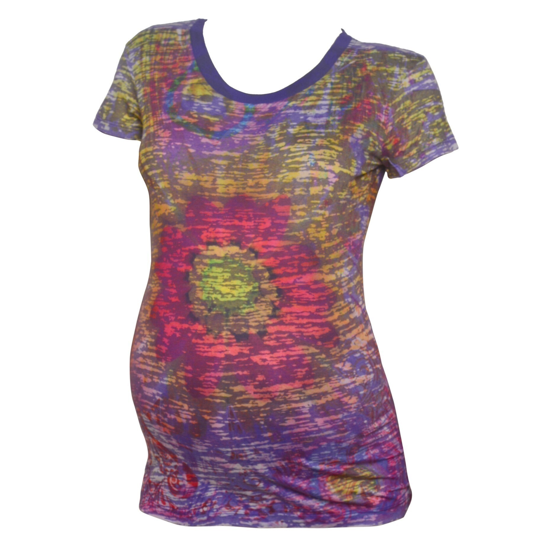 Shop Love My Belly Women S Purple Tie Dye Color Mix Maternity