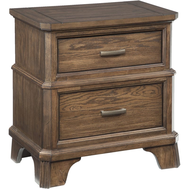Telluride Vintage Oak 2-Drawer Nightstand