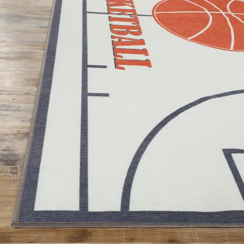 Superior Basketball Kids Washable Indoor Area Rug