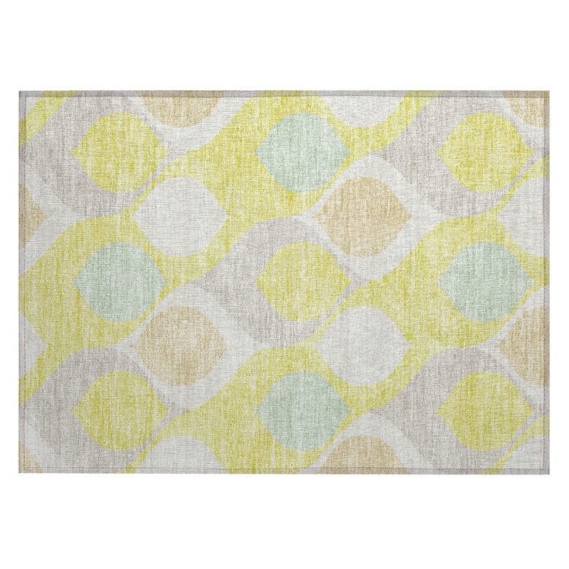 Machine Washable Indoor/ Outdoor Chantille Geo Contemporary Rug