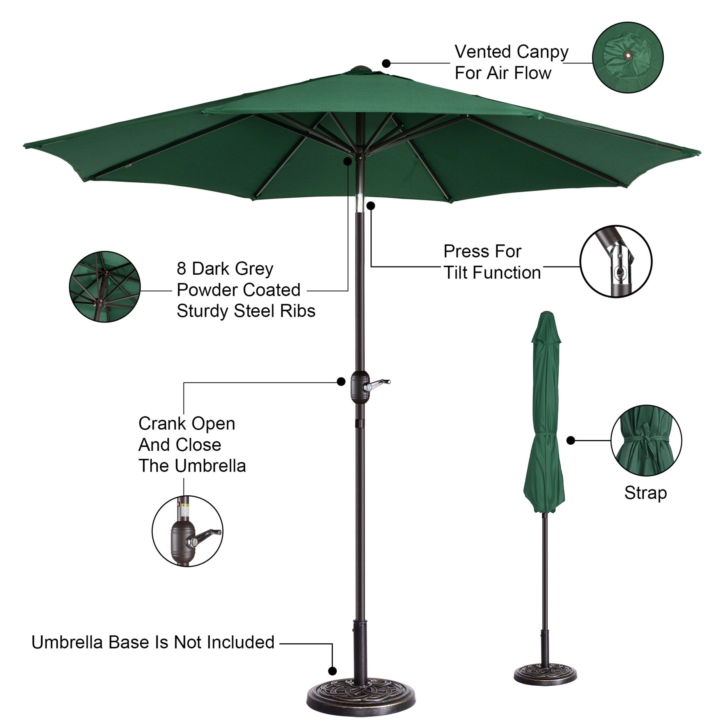 curved patio umbrella 11FT Outdoor Patio Aluminum Round Curved Cantilever Hanging Offset Umbrella  with Wheel Base - Overstock