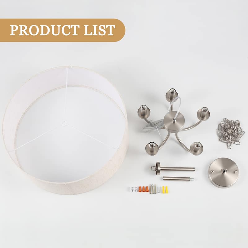 5-Light Modern Candlestick Hanging Linear Chandelier Lighting Fixture for Kitchen Island