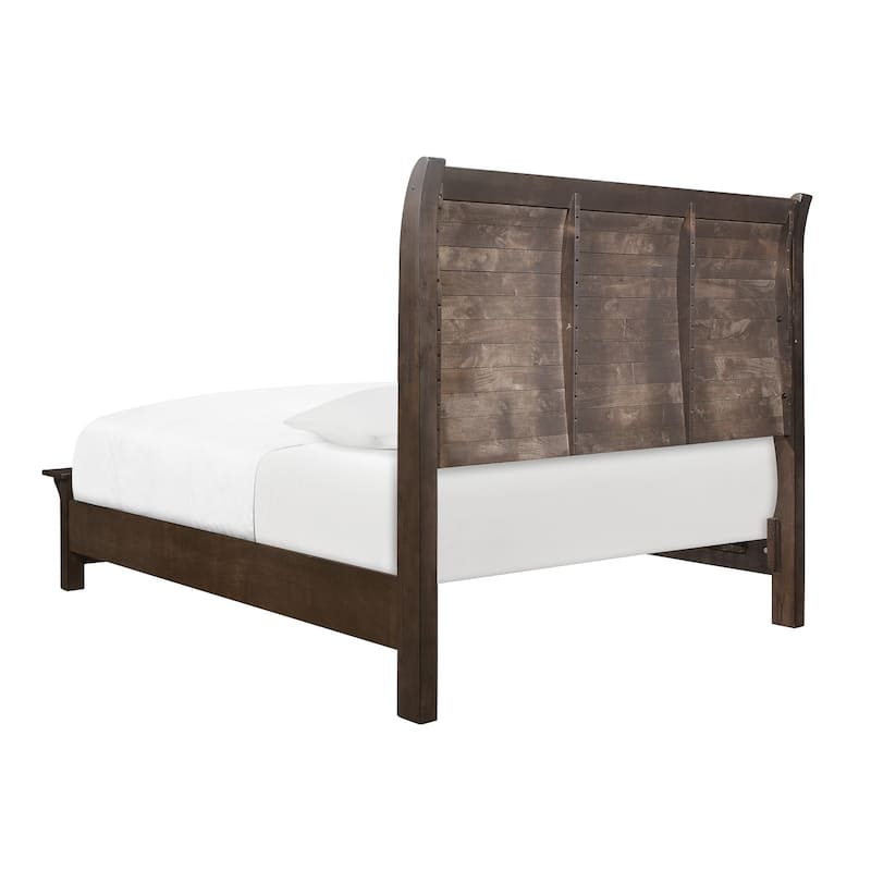 King Sleigh Bed in Ash Brown