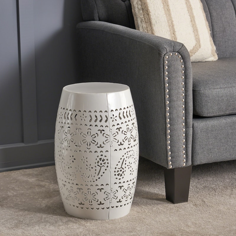 Christopher Knight Home Apollos Indoor 12" Lace Cut Iron Side Table