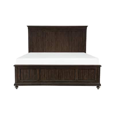 Driftwood Charcoal Finish Transitional Style Bed 1pc