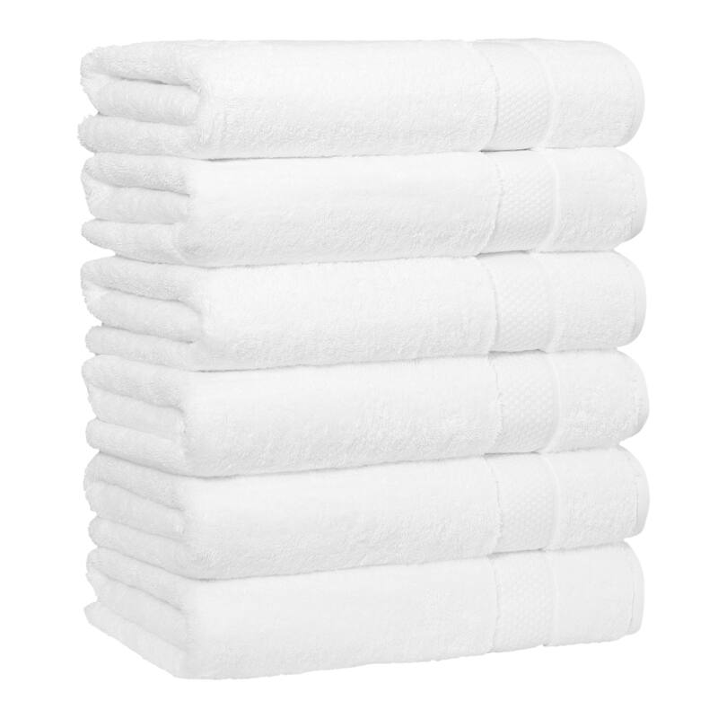 Authentic Hotel and Spa 100 percent Aeagean Long Staple Turkish Cotton STARLIGHT Terry Bath Towels (Set of 6)