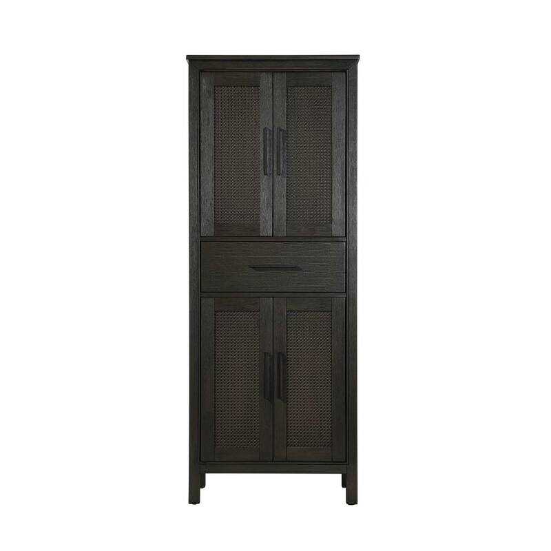 Winslow 16-28 Inch Bath Storage Cabinet - Chocolate Oak - 28"