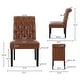 preview thumbnail 4 of 18, Elwood Tufted Rolltop Dining Chairs (Set of 6) by Christopher Knight Home