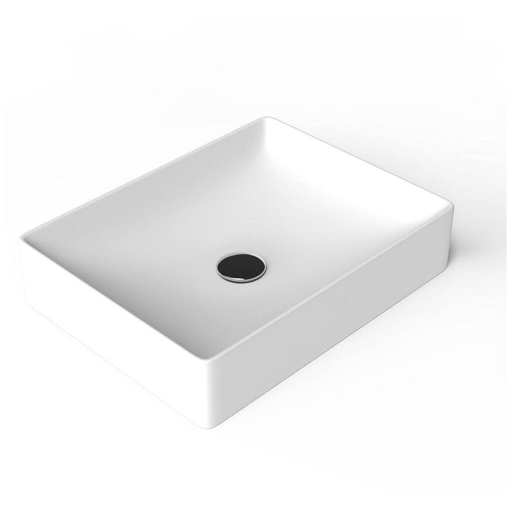 WS Bath Collections Fly 3050 Fly 19-11/16" Rectangular Ceramic Vessel